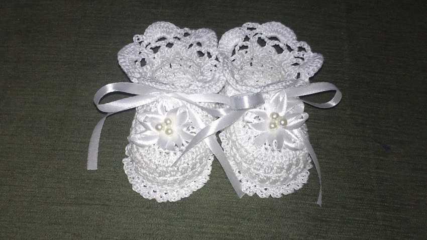 Пинетки крючком для новорожденных