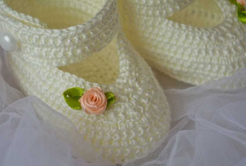 Пинетки крючком для новорожденных