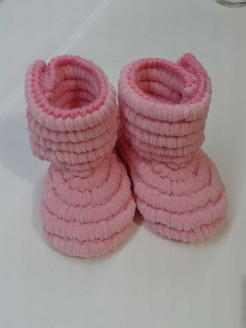 Пинетки крючком для новорожденных