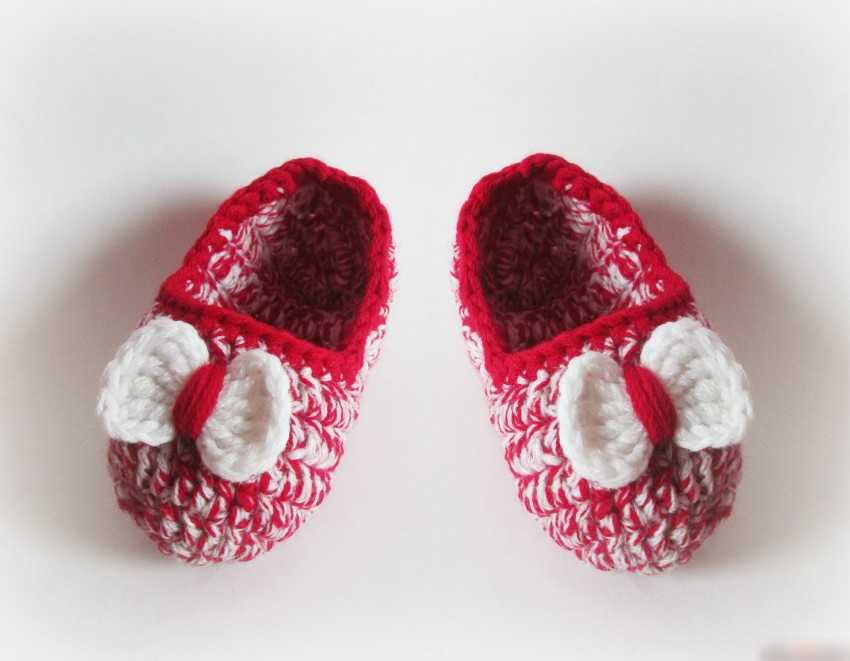 Пинетки крючком для новорожденных