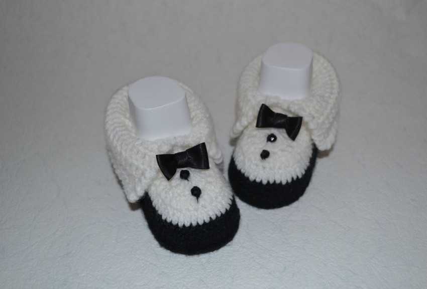 Пинетки крючком для новорожденных