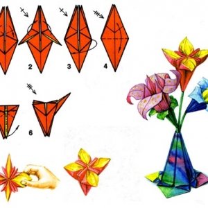 Оригами цветок из бумаги схема: от кактуса до розы