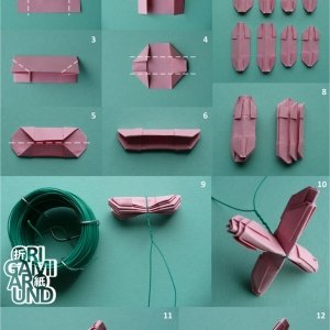 Оригами цветок из бумаги схема: от кактуса до розы