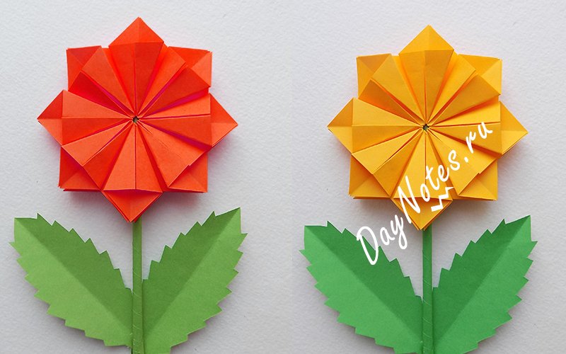 оригами цветок из бумаги мк