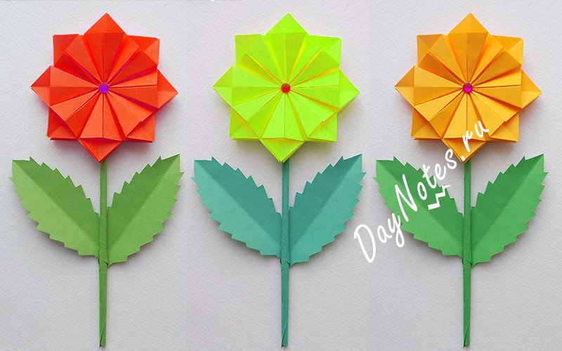 Оригами цветы: много МК от кактуса до волшебной розы