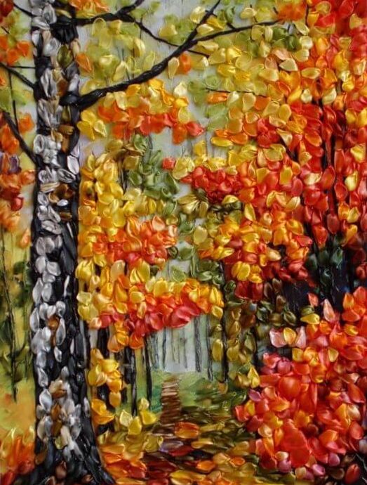 Вышивка лентами цветы для начинающих, рекомендации в необычной технике, схемы и фото композиций полевых букетов