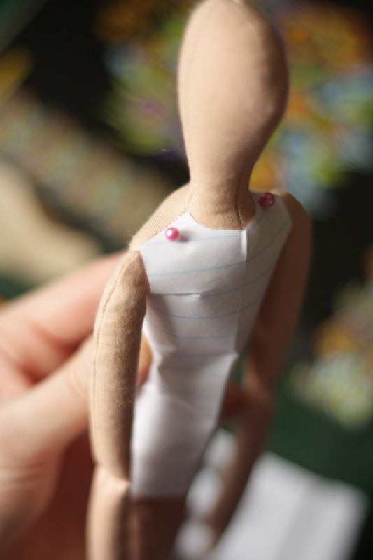 Проверяем выкройку для куклы