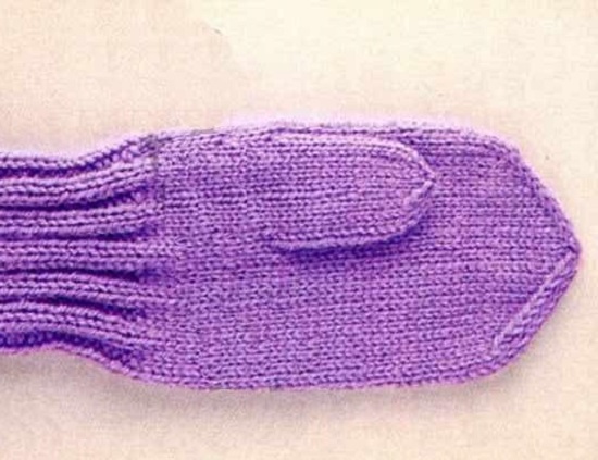 варежки, вязанные спицами