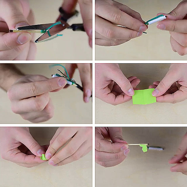 Как сделать из бумаги пистолет, который стреляет резинками: легкая схема своими руками