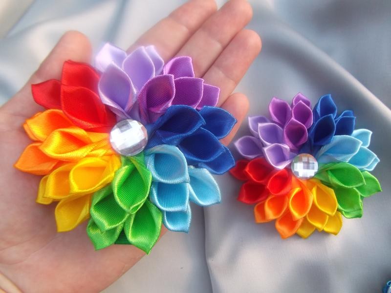 Канзаши своими руками: простые модели и способы изготовления