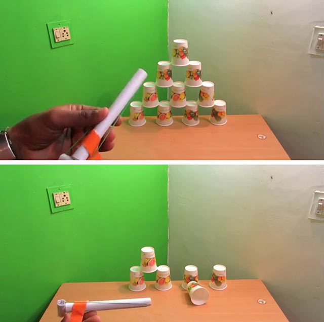 Как сделать из бумаги пистолет, который стреляет резинками: легкая схема своими руками