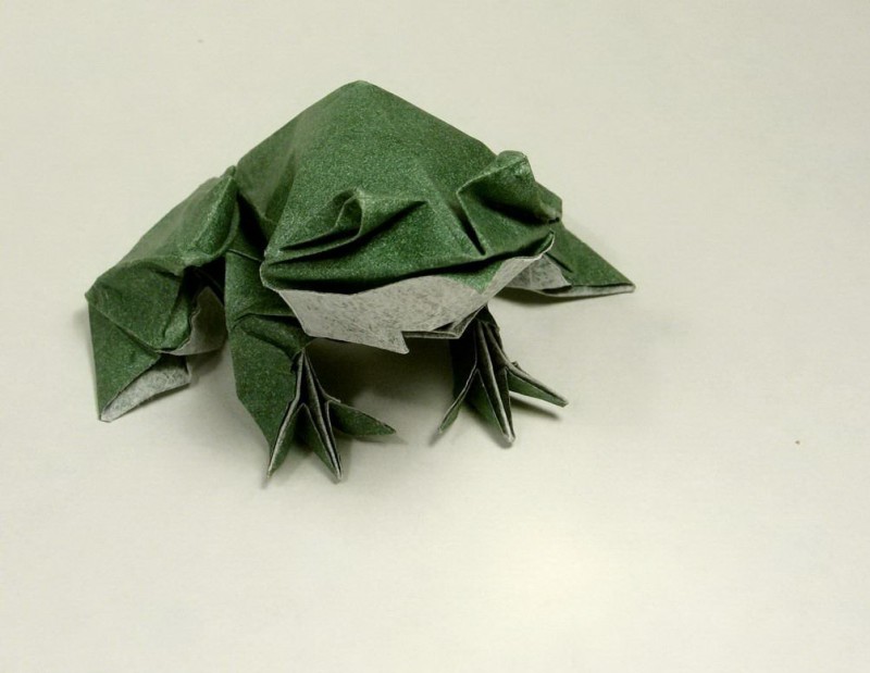 Лягушка-оригами из бумаги: простые схемы с фото