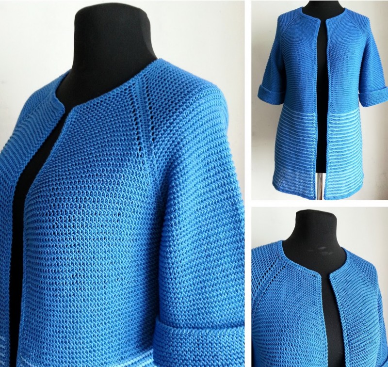 Как вязать платочную вязку по схемам круговыми и обычными спицами для начинающих