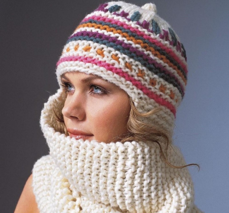 Как вязать платочную вязку по схемам круговыми и обычными спицами для начинающих