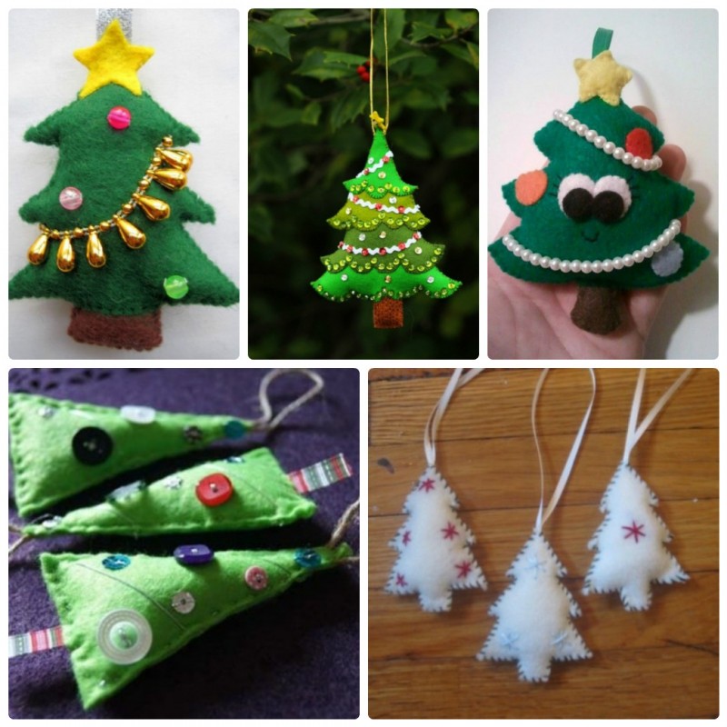 Новогодние игрушки из фетра: выкройки, фото, пошаговое описание