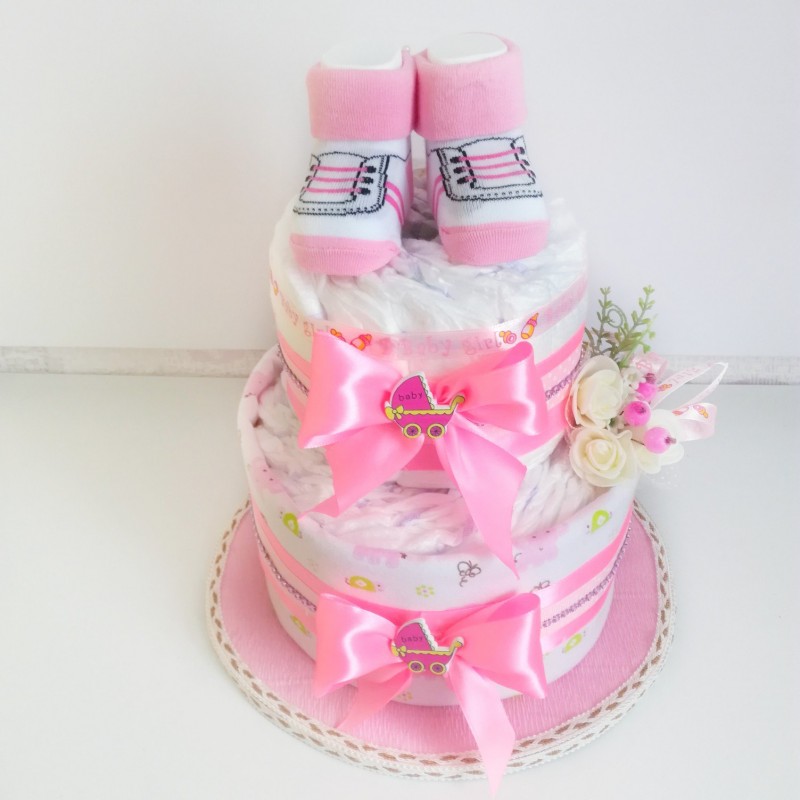 Торт из памперсов  своими руками (девочке, мальчику): пошаговое фото, мастер-класс