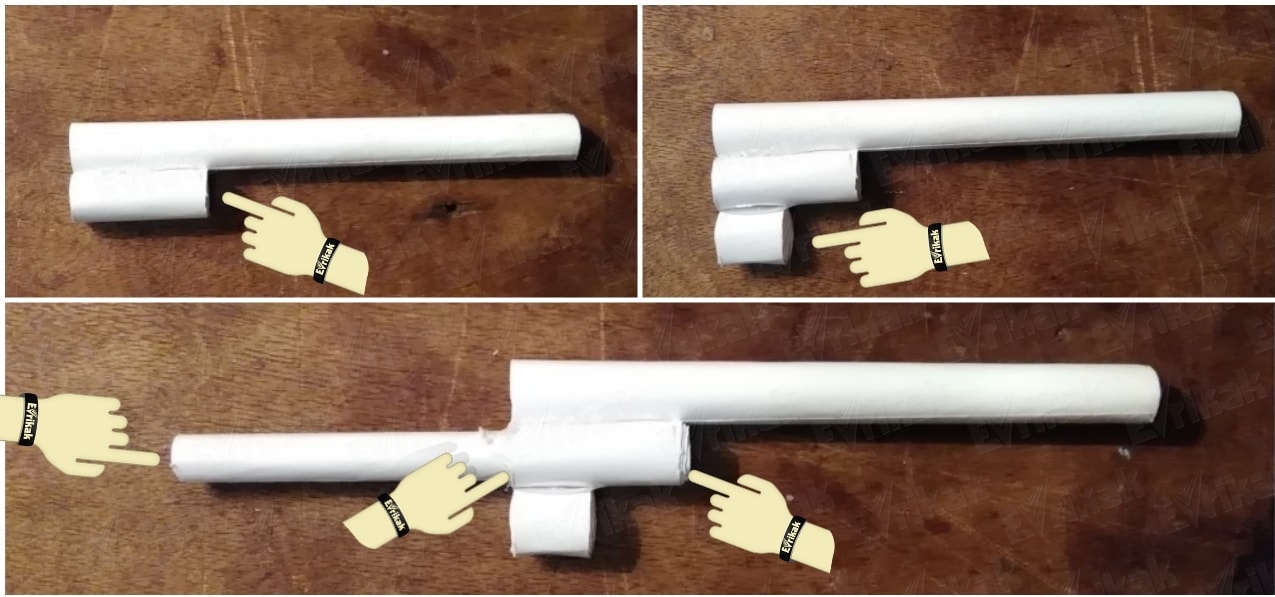 как сделать револьвер из бумаги 