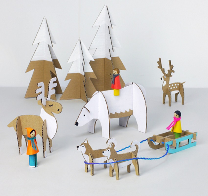 Поделки из картона - 122 идеи, что можно сделать из цветной бумаги для детей