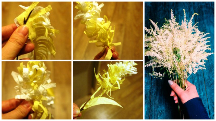 Цветы из салфеток своими руками для начинающих: пошаговый мастер класс с фото и видео