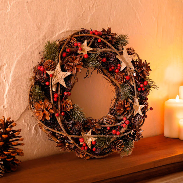 Новогодний венок своими руками. 12 мастер-классов по изготовлению венков в домашних условиях этап 42 Новогодний венок своими руками. 12 мастер-классов по изготовлению венков в домашних условиях этап 42