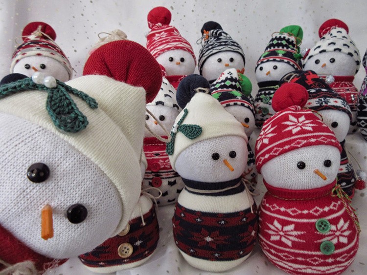 Снеговик из носка – бюджетное решение, быстрое изготовление