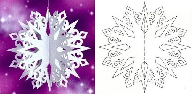 Объемные снежинки из бумаги шаблоны для вырезания