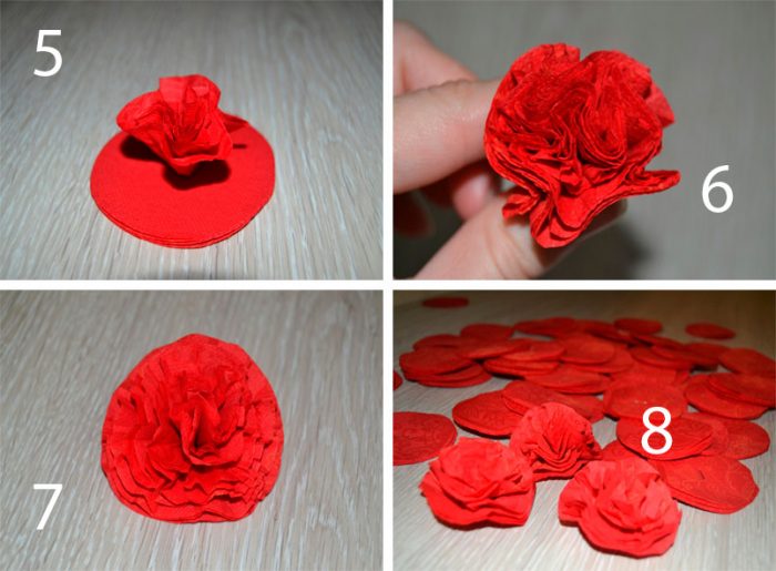 делаем цифру из салфеток