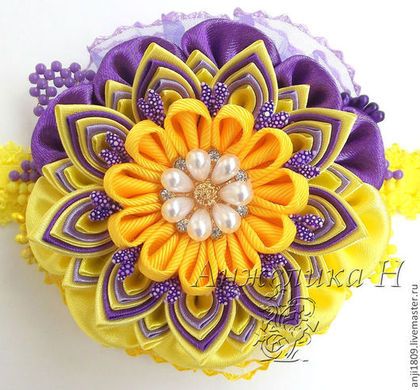 Канзаши для начинающих. Цветок