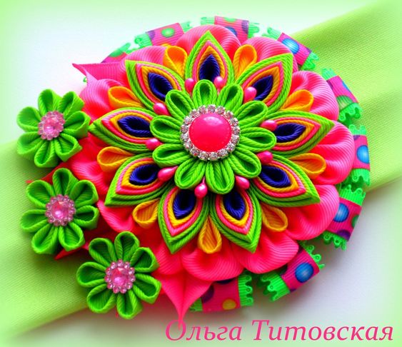 Канзаши для начинающих. Цветок