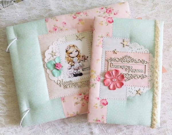 Мягкая обложка в стиле скрапбукинг