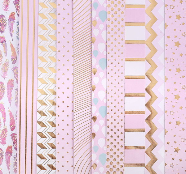 Набор бумаги для скрапбукинга с фольгированием