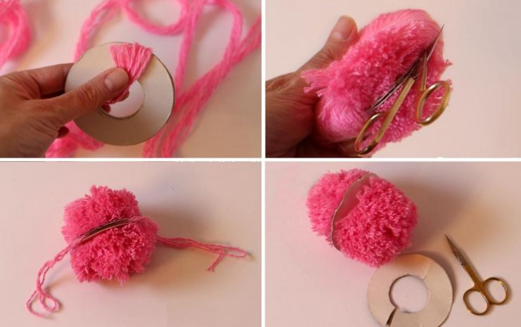 Помпон из ниток своими руками - 90 фото и видео мастер-класс как правильно сделать помпон из пряжи