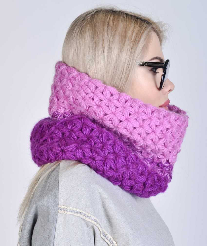 Шарф снуд спицами с описанием схемы: 92 фото новинки, подборка лучших вариантов моделей 2019