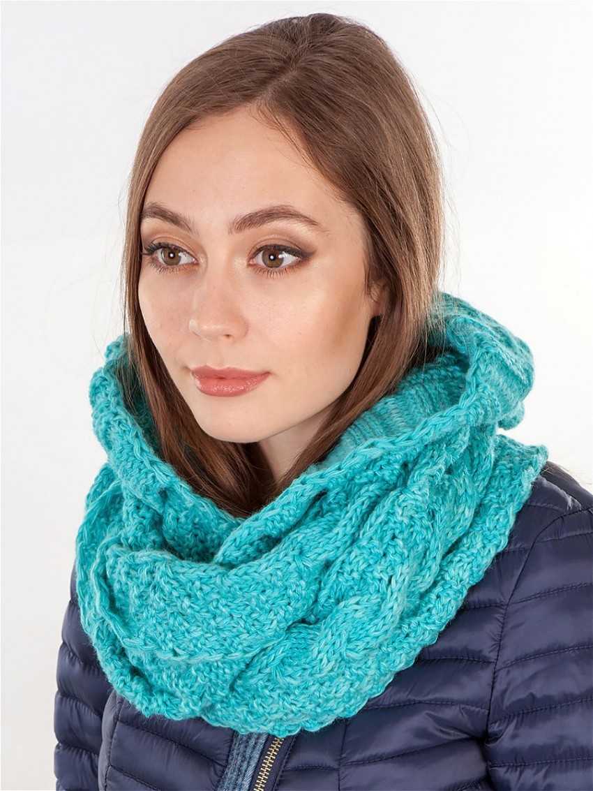 Шарф снуд спицами с описанием схемы: 92 фото новинки, подборка лучших вариантов моделей 2019