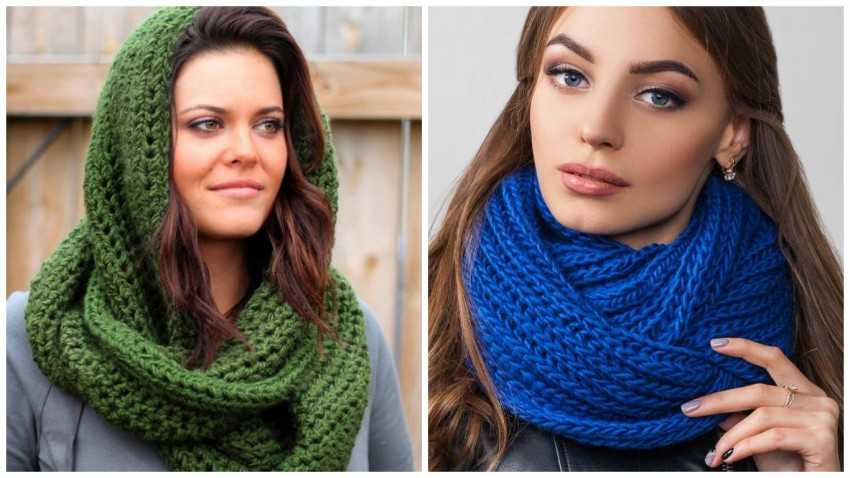 Шарф снуд спицами с описанием схемы: 92 фото новинки, подборка лучших вариантов моделей 2019