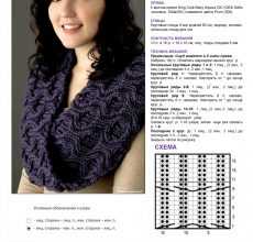 Шарф снуд спицами с описанием схемы: 92 фото новинки, подборка лучших вариантов моделей 2019