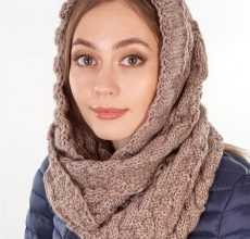 Шарф снуд спицами с описанием схемы: 92 фото новинки, подборка лучших вариантов моделей 2019