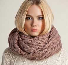 Шарф снуд спицами с описанием схемы: 92 фото новинки, подборка лучших вариантов моделей 2019