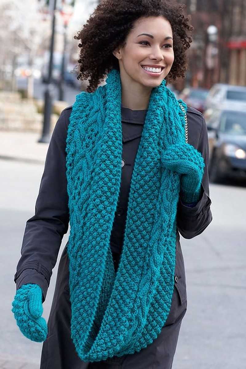 Шарф снуд спицами с описанием схемы: 92 фото новинки, подборка лучших вариантов моделей 2019