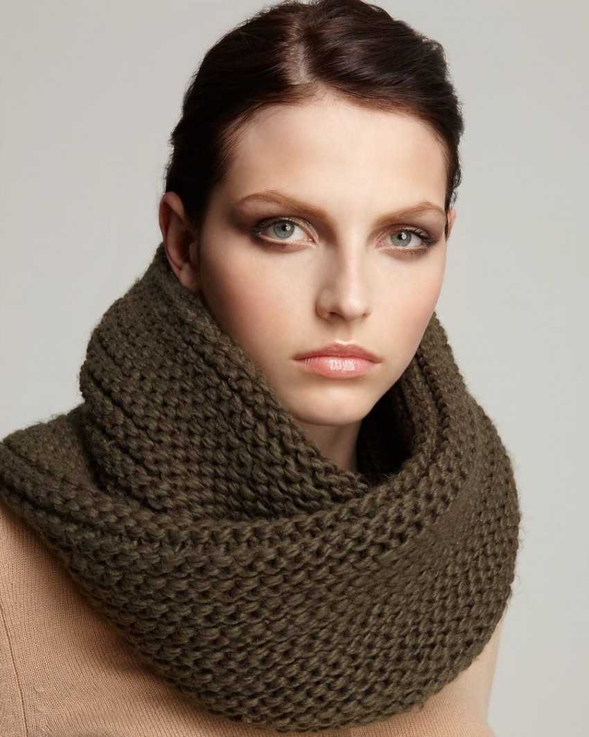 Шарф снуд спицами с описанием схемы: 92 фото новинки, подборка лучших вариантов моделей 2019
