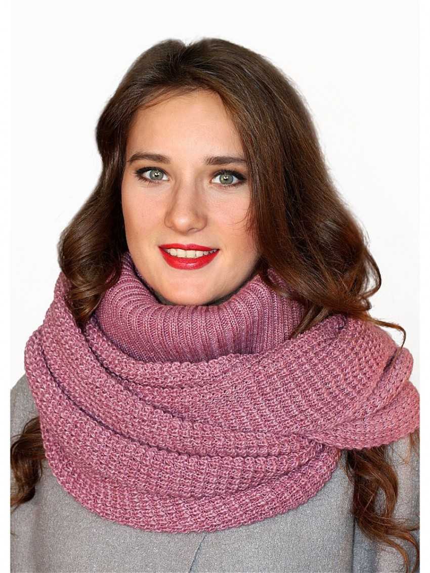 Шарф снуд спицами с описанием схемы: 92 фото новинки, подборка лучших вариантов моделей 2019