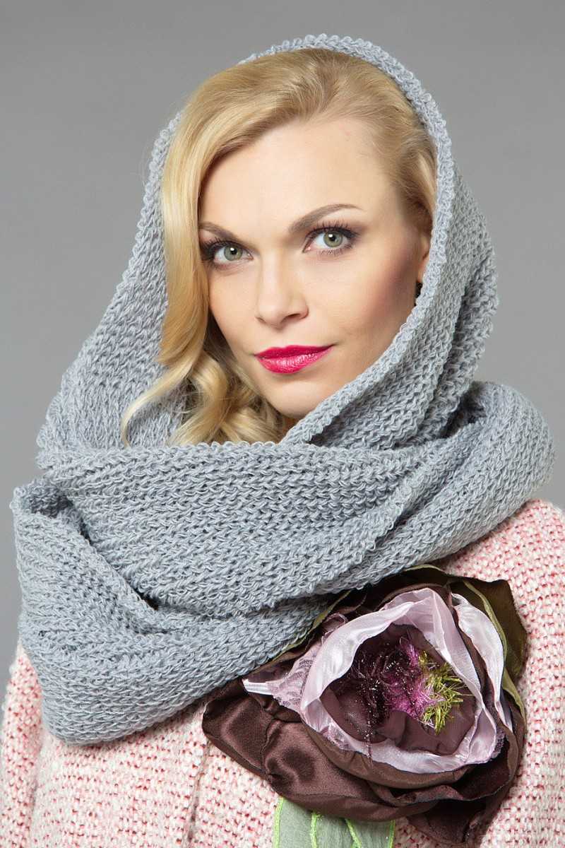 Шарф снуд спицами с описанием схемы: 92 фото новинки, подборка лучших вариантов моделей 2019