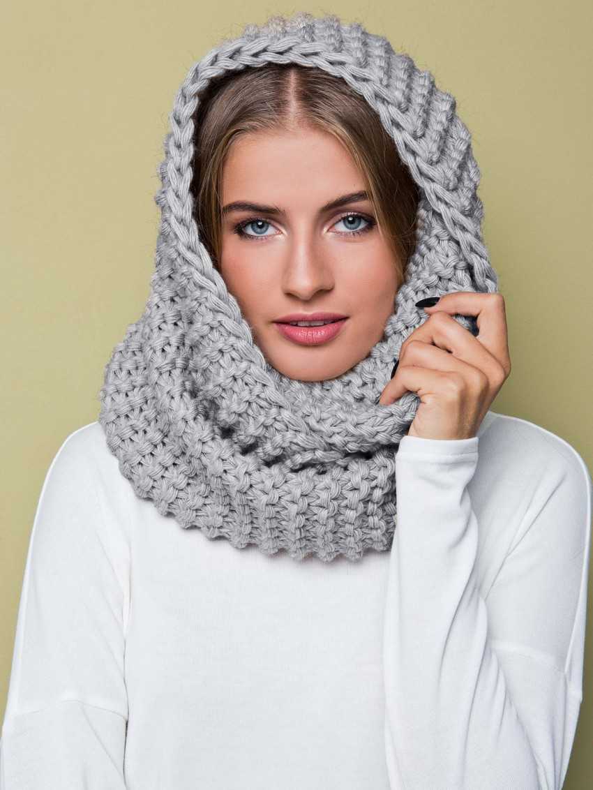 Шарф снуд спицами с описанием схемы: 92 фото новинки, подборка лучших вариантов моделей 2019