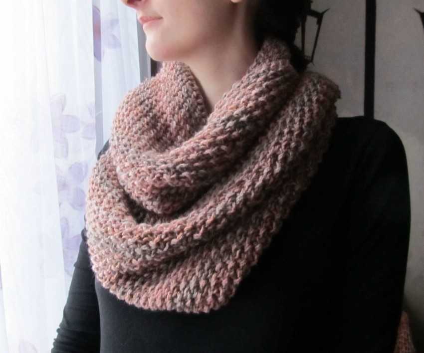 Шарф снуд спицами с описанием схемы: 92 фото новинки, подборка лучших вариантов моделей 2019