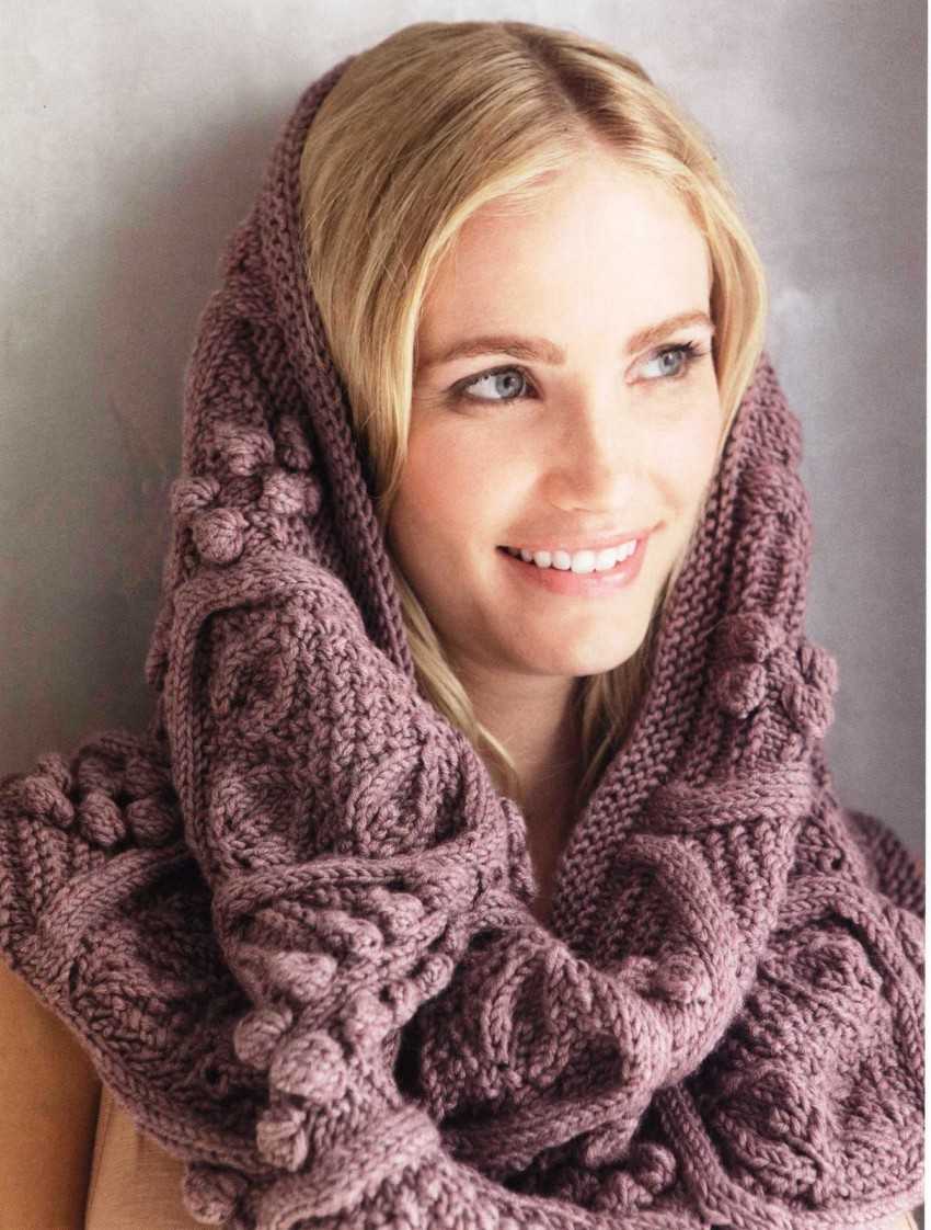 Шарф снуд спицами с описанием схемы: 92 фото новинки, подборка лучших вариантов моделей 2019