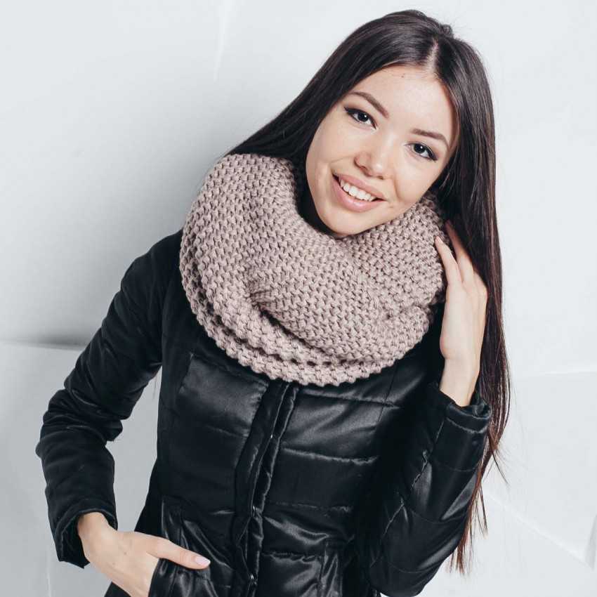 Шарф снуд спицами с описанием схемы: 92 фото новинки, подборка лучших вариантов моделей 2019