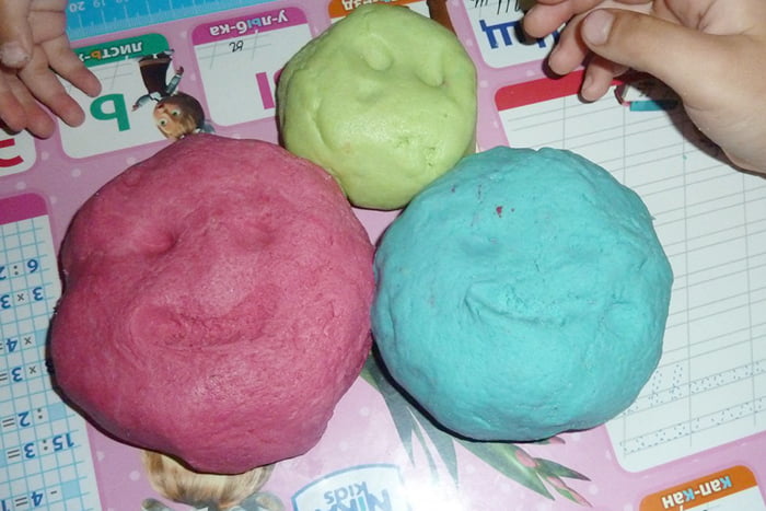 Цветное соленое тесто для лепки