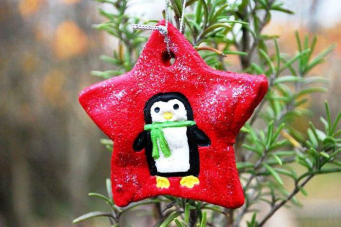 Елочная игрушка из соленого теста