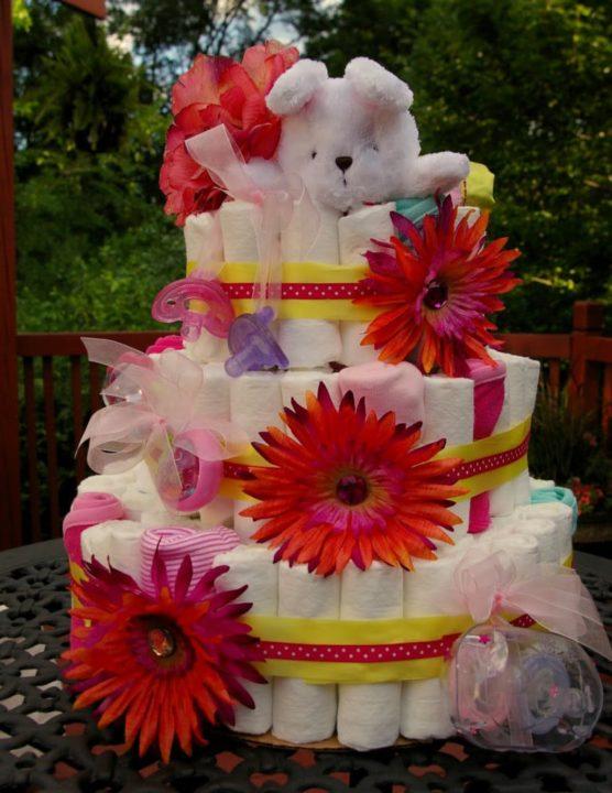 Торт из памперсов  своими руками (девочке, мальчику): пошаговое фото, мастер-класс