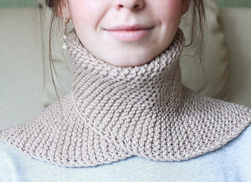 воротник-манишка для девушки манишка спицами для женщин схемы вязания